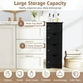 thumbnail image 6 of Costway 32.5'' Bathroom Floor Cabinet with Anti-tipping Device Freestanding Towel Cabinet Black, 6 of 10