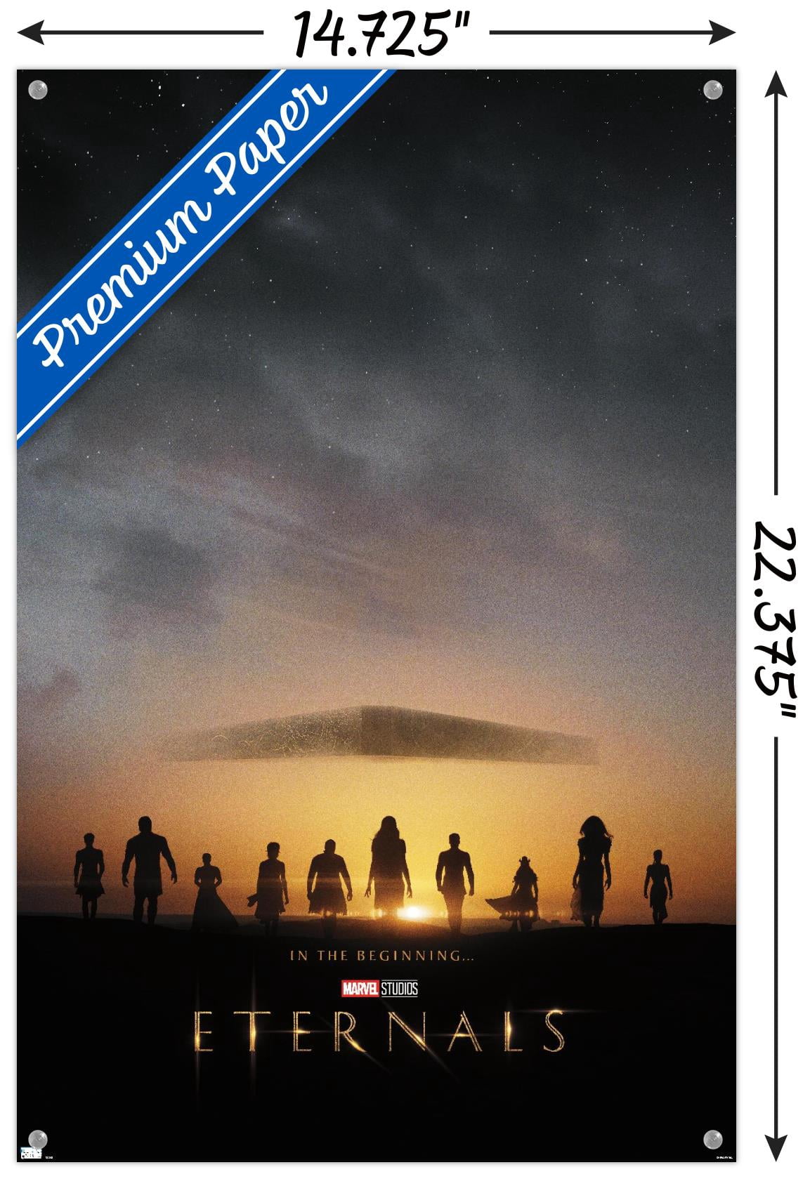 Marvel Eternals - Key Art Wall Poster with Pushpins, 14.725" x 22.375"