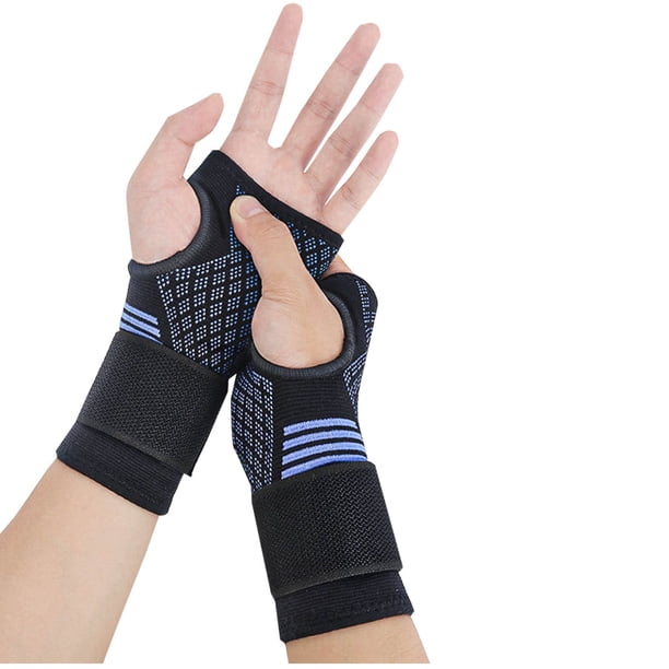 Guantes deportivos para hombre, de color sólido, con cordones y transpirables, de poliéster, protectores de muñeca para fitness