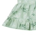 thumbnail image 4 of Bébé Fille Volants Imprimés à Fleurs Sans Manches Tops et Pantalons Courts 1-2 Ans, 4 of 7