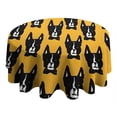 thumbnail image 4 of Boston Terrier Round Tablecloth 60"x60",Wrinkle Wipeable Table Cloth for Kitchen Dining Room Picnic Patio Party, 4 of 6