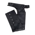 thumbnail image 1 of Hot Leathers Chaparreras de cuero totalmente forradas (negro grande), 1 of 1