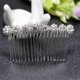 thumbnail image 5 of Peines laterales de aleación brillar con diamantes de imitación pinzas para el pelo de cristal y flores joyería nupcial plata oro, 5 of 5
