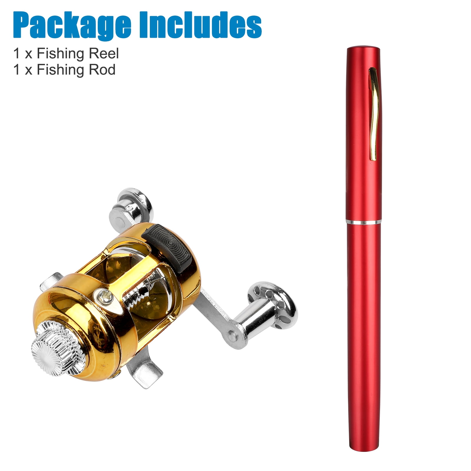  Pen Fishing Rod Kit, 39 Inch Mini Fishing Pole Portable  Telescopic Fishing Rod with Spinning Reel Fishing Rod Reel Combo for Travel  Saltwater Freshwater Sea : Sports & Outdoors