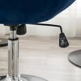 thumbnail image 4 of Noas Velvet Upholstered Tufted Back Swivel Accent Chair in Blue, 4 of 13