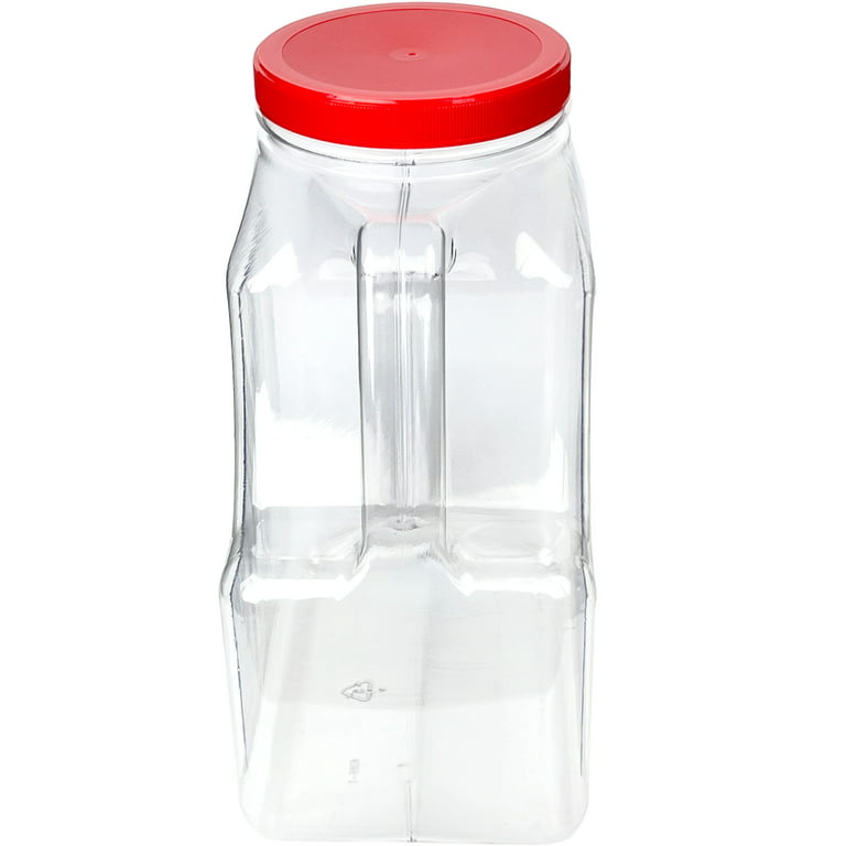 16 Ounce Clear Plastic Jars Containers With Screw On Lids