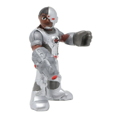 Replacement Part for Collectible Fisher-Price Imaginext Inspired by DC Superfriends Cyborg and Red Tornado Playset BBF22 - Replacement Poseable Cyborg Figure with Arm Cannon