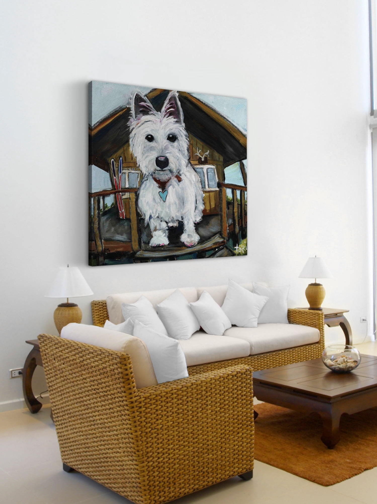Marmont Hill Dash in Cabin by Tori Campisi Painting Print on Wrapped Canvas