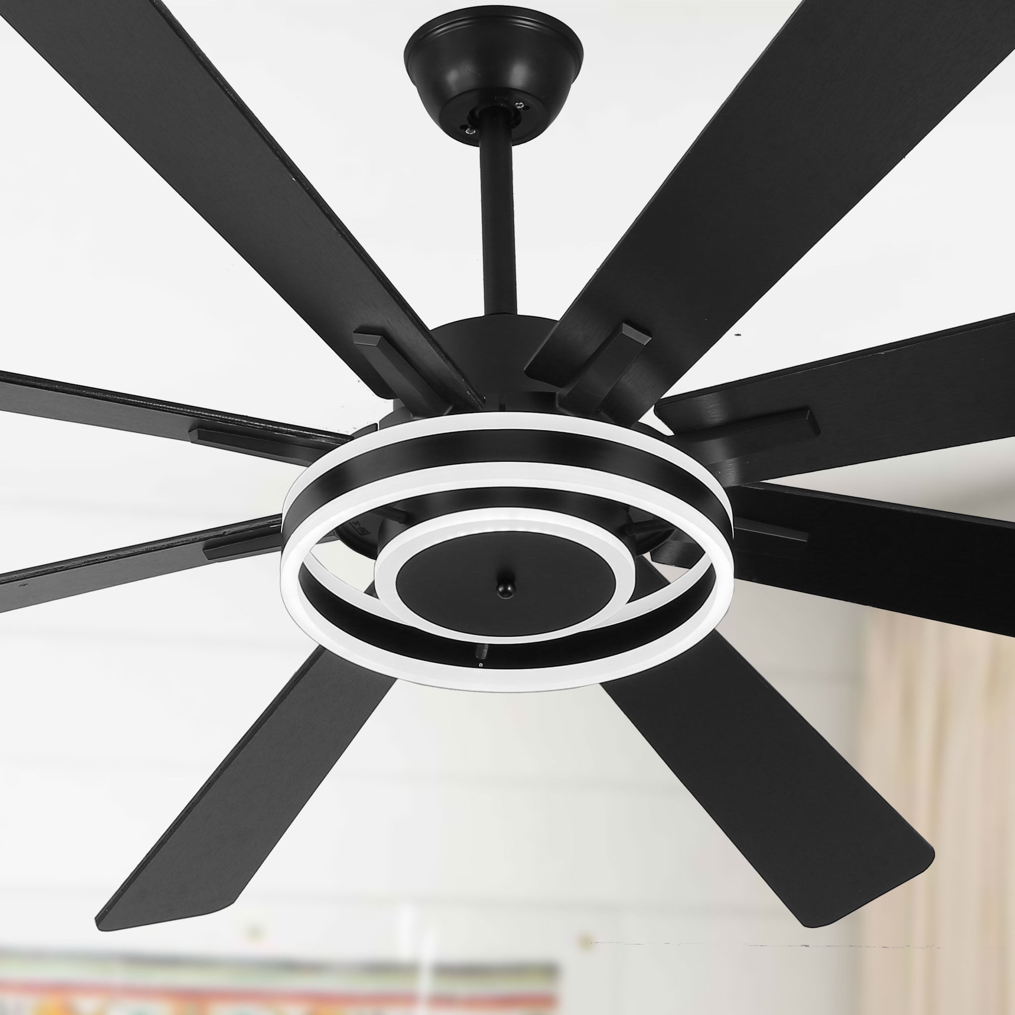Bella Depot 72" Modern LED Ceiling Fan 6-Speed Reversible Chandelier With Dimmable Light and Remote Control