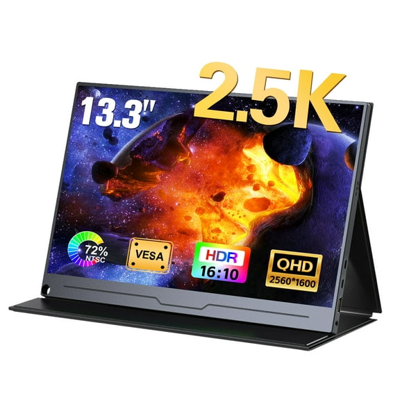 HOWENS Portable Monitor 13.3 inch 2.5K, QHD 2560*1600 IPS Screen Laptop Display Mini HDMI Monitor