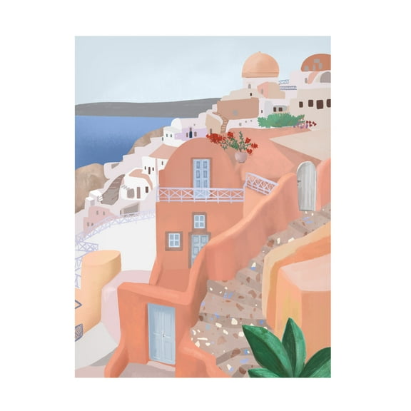 Trademark Fine Art Petra Lizde Santorini Canvas Wall Art