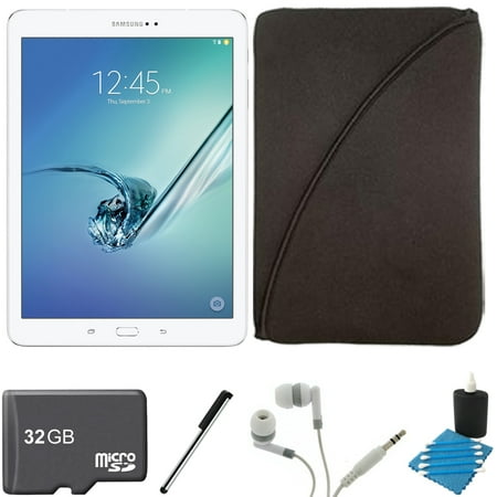 Samsung Galaxy Tab S2 9.7-inch Wi-Fi Tablet (White/32GB) SM-T810NZWEXAR 32GB MicroSD Card Bundle includes Galaxy Tab S2, 32GB MicroSD Card, Stylus Stylus Pen, Protective Tablet Sleeve