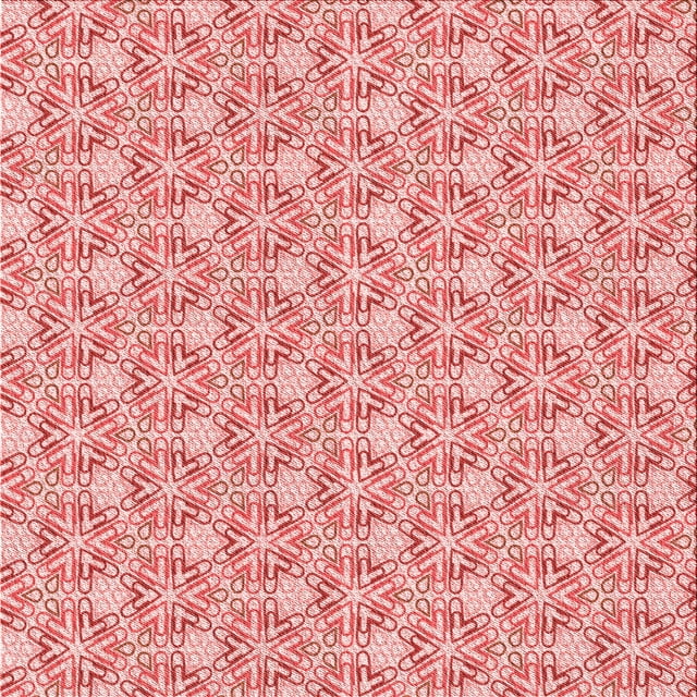 Ahgly Tapis d'Intérieur Lavable en Machine Carré Transitionnel Rose Profond, 6 Pieds Carré