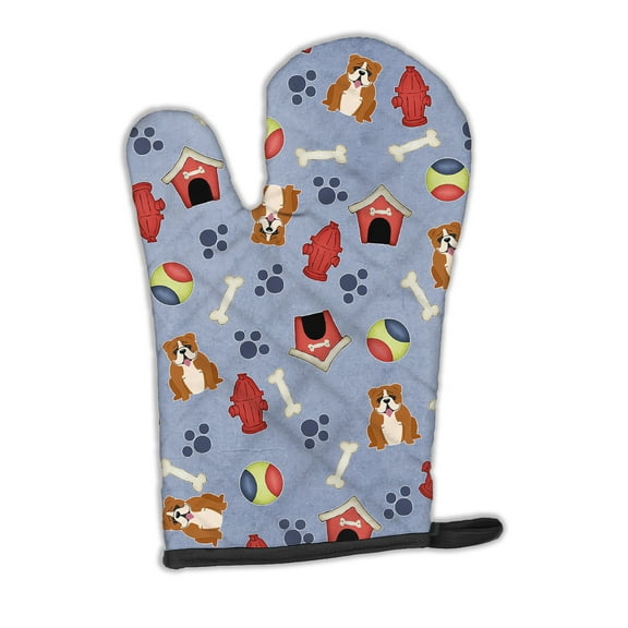Dog House Collection English Bulldog Red White Oven Mitt