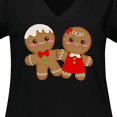 thumbnail image 4 of Inktastic Gingerbread Couple Women's Plus Size V-Neck T-Shirt, 4 of 5