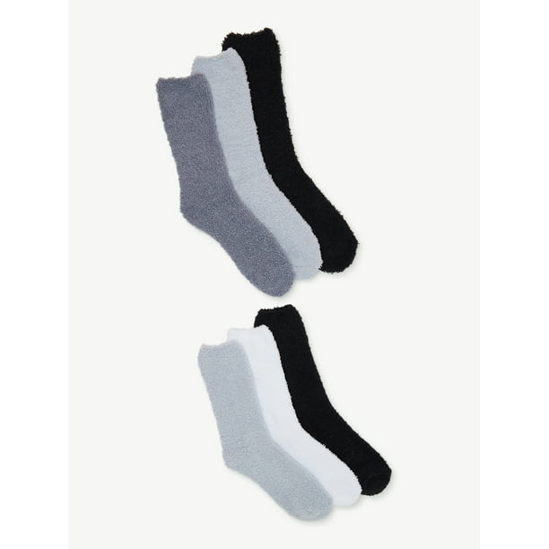 Joyspun Women's Crew Cozy Socks, 6-Pack, Size 4-10 - Walmart.com