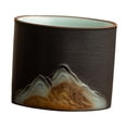 thumbnail image 2 of Taza de té de cerámica, taza de café, taza de sake de moda tradicional china hecha a mano Kung negro, 2 of 8