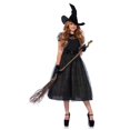 thumbnail image 4 of Disfraz de reina oscura de Halloween, disfraz de fantasía para discoteca, carnaval, fiesta, bruja malvada, fantasma, 4 of 5