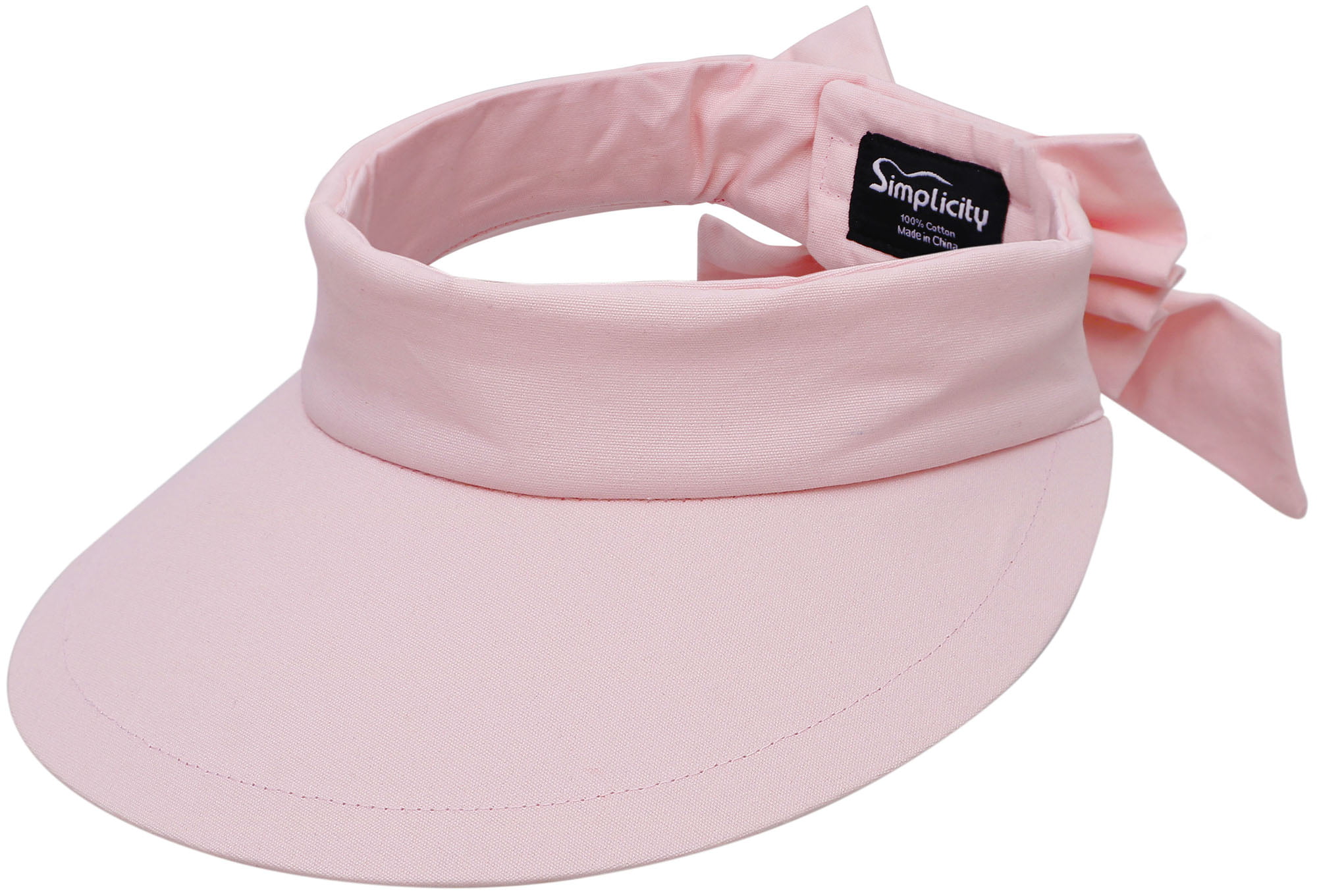 Women’s Summer SPF 50+ UV Protection Sun Visor Hat Adjustable Velcro  Cap,Pink