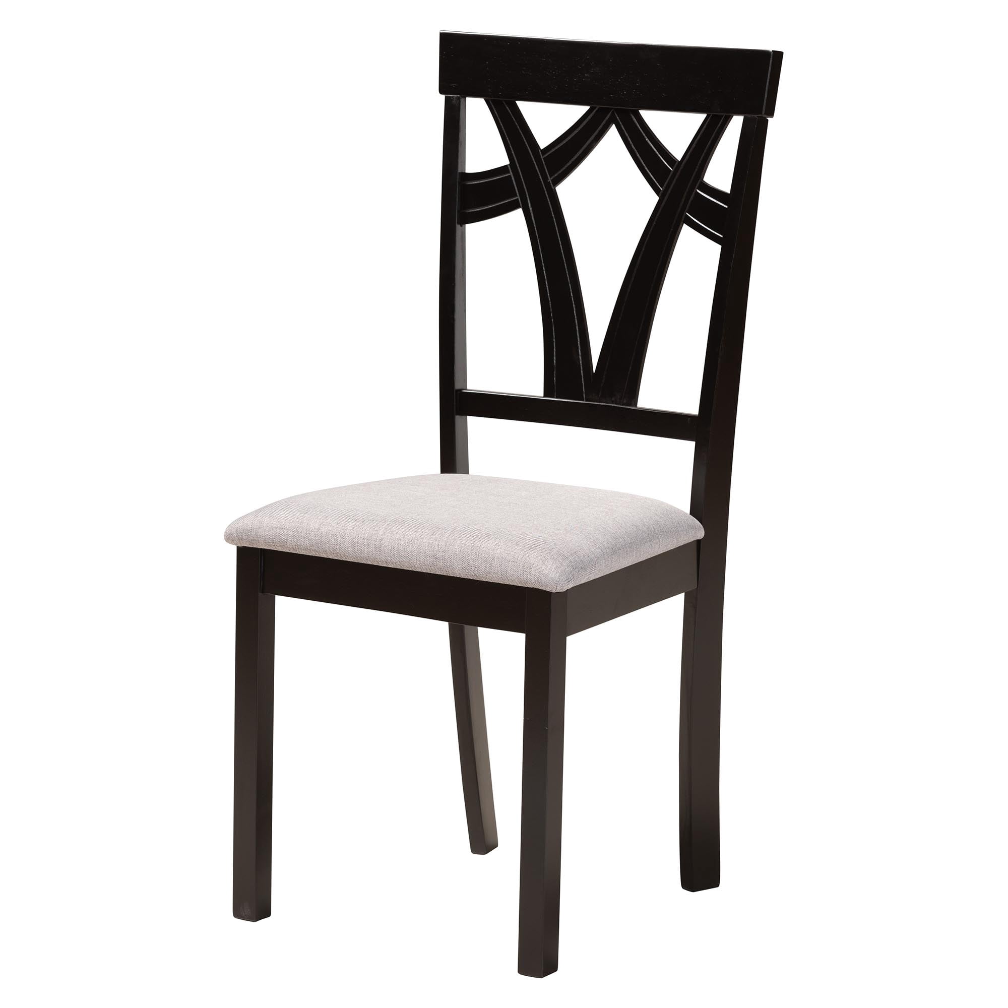 Baxton Studio Luise Modern Dining Set, 7-Piece, Dark Brown