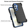 thumbnail image 5 of For Samsung Galaxy S24 5G Case,Takfox Holster Phone Case with Built-in Screen Protector Swivel Belt Clip [3 Layers] Heavy Duty Full Body Protection Shockproof Kickstand Cover- Black/Blue, 5 of 10