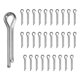 thumbnail image 1 of Uxcell 30-Pack Pasadores de Cotter, M2.5x10 Sujetadores de Resorte de Acero Inoxidable Pasador de Enganche para Bloqueo de Remolque/Abrazaderas, Clips R [Plateado], 1 of 7