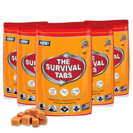 Survival Tabs 10 Day 120 Tabs Emergency Food Survival MREs Meal Replacement for Disaster Preparedness Gluten Free and Non-GMO 25 Years Shelf Life Long Term - Butterscotch