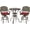 Dark Bronze / Red, variant on MEETWARM 3-Piece Patio Swivel Bar Set, All-Weather Cast Aluminum Outdoor High Bar Stool Bistro Set for Backyard Garden Deck w/2 Cushions Bar Chairs with Footrest and 31" Bar Table, 2" Umbrella Hole