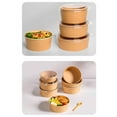 thumbnail image 7 of Disposable Lunch Boxes Bowls With Lids, Microwaveable And Refrigerable Thickened Kraft Paper Containers, 50 Pieces 1100Ml Food Storage Set For Takeout School Work Camping, 7 of 7