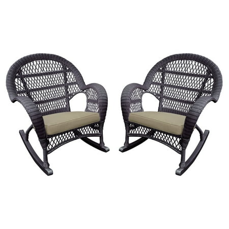 Jeco Santa Maria Wicker Patio Rockers With Optional Cushion Set Of Jeco Santa Maria Wicker Patio Rockers With Optional Cushion Set Of 2