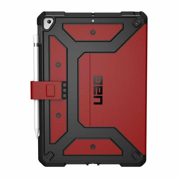 UAG Metropolis Folio Robuste Case Magma (Rouge) for iPad 10.2 2021 9th Gen/10.2 2020 8th Gen/iPad Housses 10.2 2019