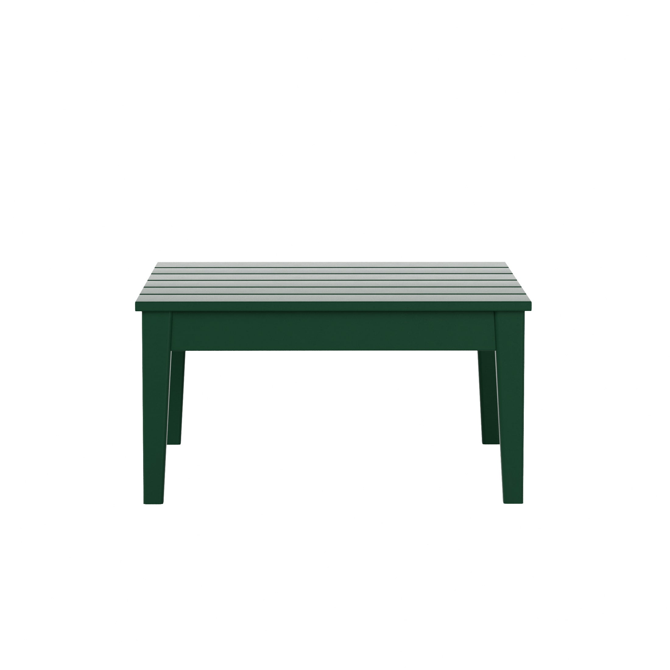 WestinTrends Ashore Outdoor Coffee Table, 32 Inch All Weather Poly Lumber Adirondack Patio Coffee Table Square Low Table, Dark Green