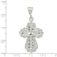 thumbnail image 2 of 925 Sterling Silver Polished Religious Faith Cross Pendant Necklace Measures 36x25mm Wide - Pendant for Women, 2 of 2