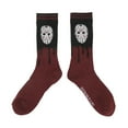 thumbnail image 3 of Friday The 13Th Black Light Jason Mask Mens Athletic Crew Socks, 3 of 5
