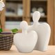 thumbnail image 1 of Esculturas abstractas para parejas, adorno de personaje cariñoso, artesanías modernas, estatua de cerámica para amantes, mesa, comedor, hogar, regalo Blanco Baoblaze Pareja estatua, 1 of 8