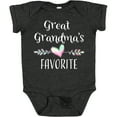 thumbnail image 3 of Inktastic Great Grandmas Favorite Heart Great Grandchild Boys or Girls Baby Bodysuit, 3 of 5