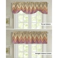 thumbnail image 4 of Ethnic Style Stripes Abstract Design Window Curtain Kitchen Cabinet Coffee Tie-Up Valance Curtain Rod Pocket Short Curtain, 4 of 6
