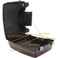thumbnail image 3 of Kojem Black Trunk Compatible with 1997-2013 Harley Davision Razor Touring Pack Pak Road King Electra Street Glide w/ Lock, 3 of 10
