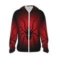 thumbnail image 2 of Uemuo Spider on the Web Pattern Women's Full Zip UPF 50+ Sun Protection Hoodie Jacket Long Sleeve Sun Shirt Hiking Outdoor Performance with Pockets-X-Large, 2 of 9