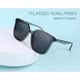 thumbnail image 3 of FEISEDY Women Oversized Vintage Polarized Sunglasses Square Cute Trendy Classic Simple Men B2758, 3 of 15