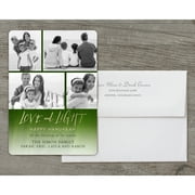 Love and Light - Deluxe 5x7 Personalized Holiday Hanukkah Card