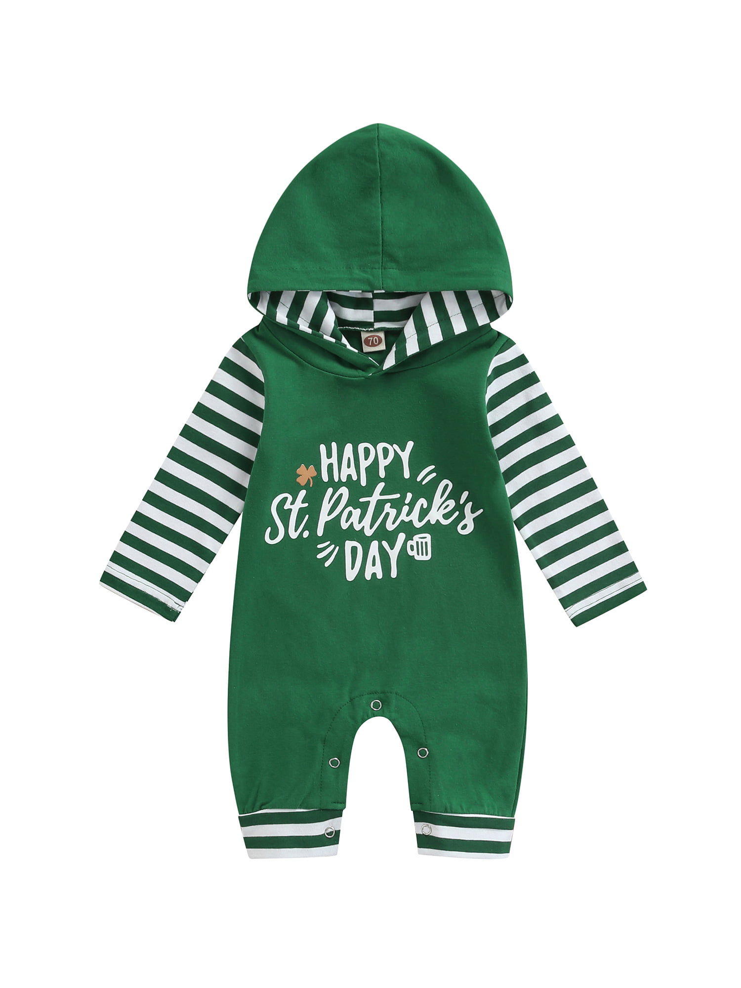 Irish America Love Flag Newborn Kids Long Sleeve Romper Jumpsuit Toddler Jumpsuit 