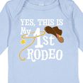 thumbnail image 4 of Inktastic Yes, This is My 1st Rodeo Cowboy Hat and Lasso Boys or Girls Long Sleeve Baby Bodysuit, 4 of 5