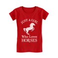 thumbnail image 1 of Tstars Just A Girl Who Loves Horses shirt - Equestrian Gifts - Horseback Fitted T-shirt for Girls, Kids, and Children, 1 of 9