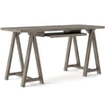 thumbnail image 3 of Allora 60" Modern Solid Wood Computer Desk in Farmhouse Gray, 3 of 7