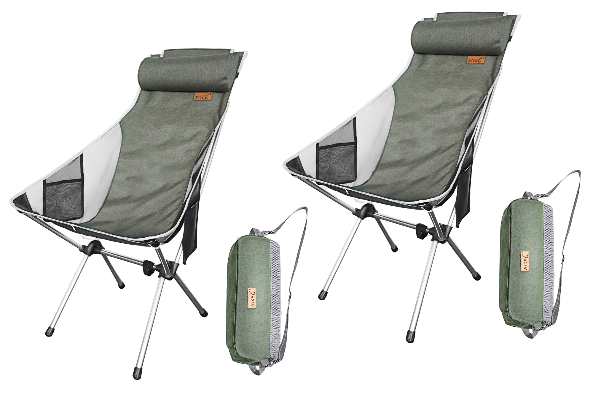 Cascade Ultralight Packable High-Back Chair Black/Gray camping chair 