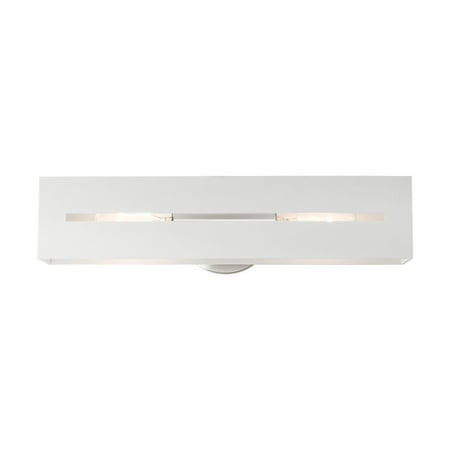 

2 Light Ada Bathroom Light in Contemporary Style 18 inches Wide By 5 inches High-Textured White Finish Bailey Street Home 218-Bel-4363345