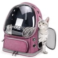 thumbnail image 1 of Mochila para gatos Cawypety transparente para 7 kg, color rosa, 1 of 8