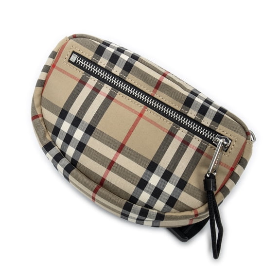 Pre-Owned Burberry Beige/Black Waist Bag Shoulder Bag Vintage Check Canvas