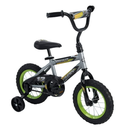 Huffy 12 in. Rock It Boy Kids Bike  Silver Matte and Lime ( missing seat  see picture) 